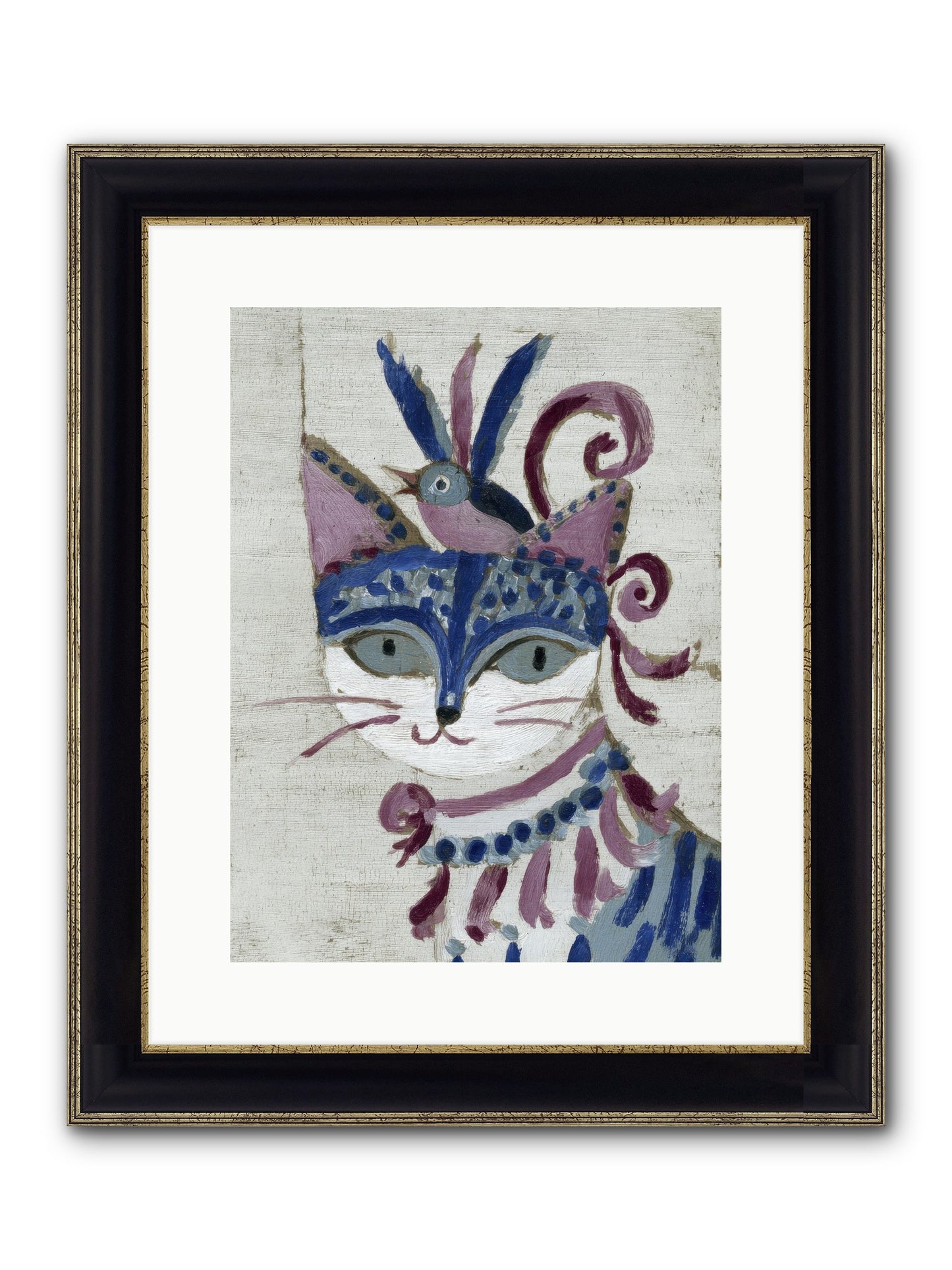 Bluebells Before Supper Framed Print - Black & Gold 12x16