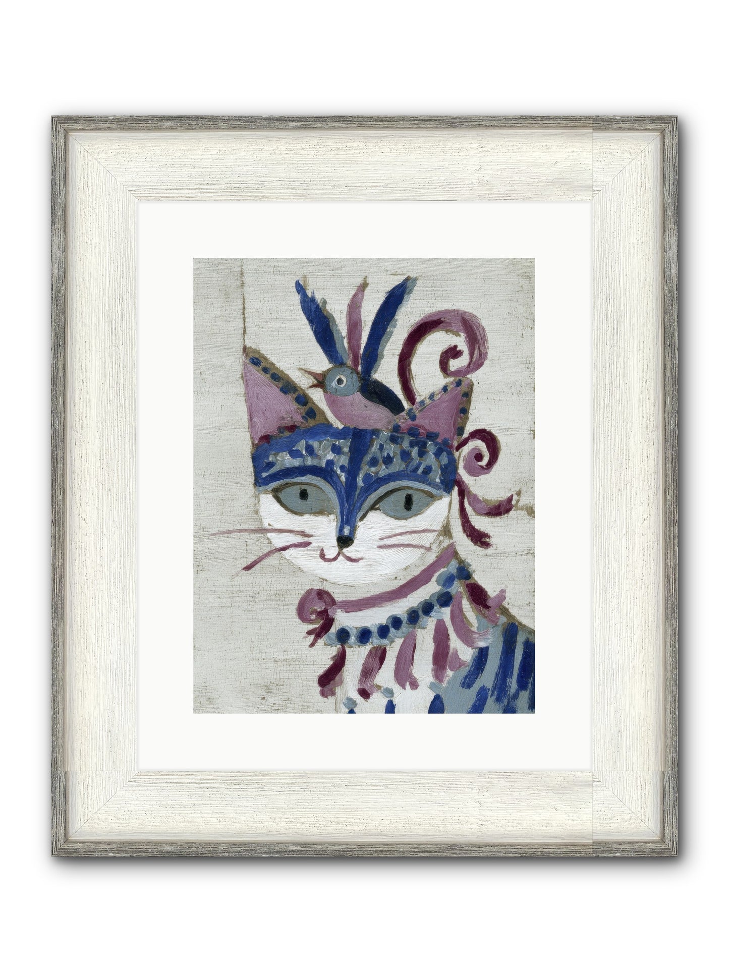 Bluebells Before Supper Framed Print - Driftwood White 12x16