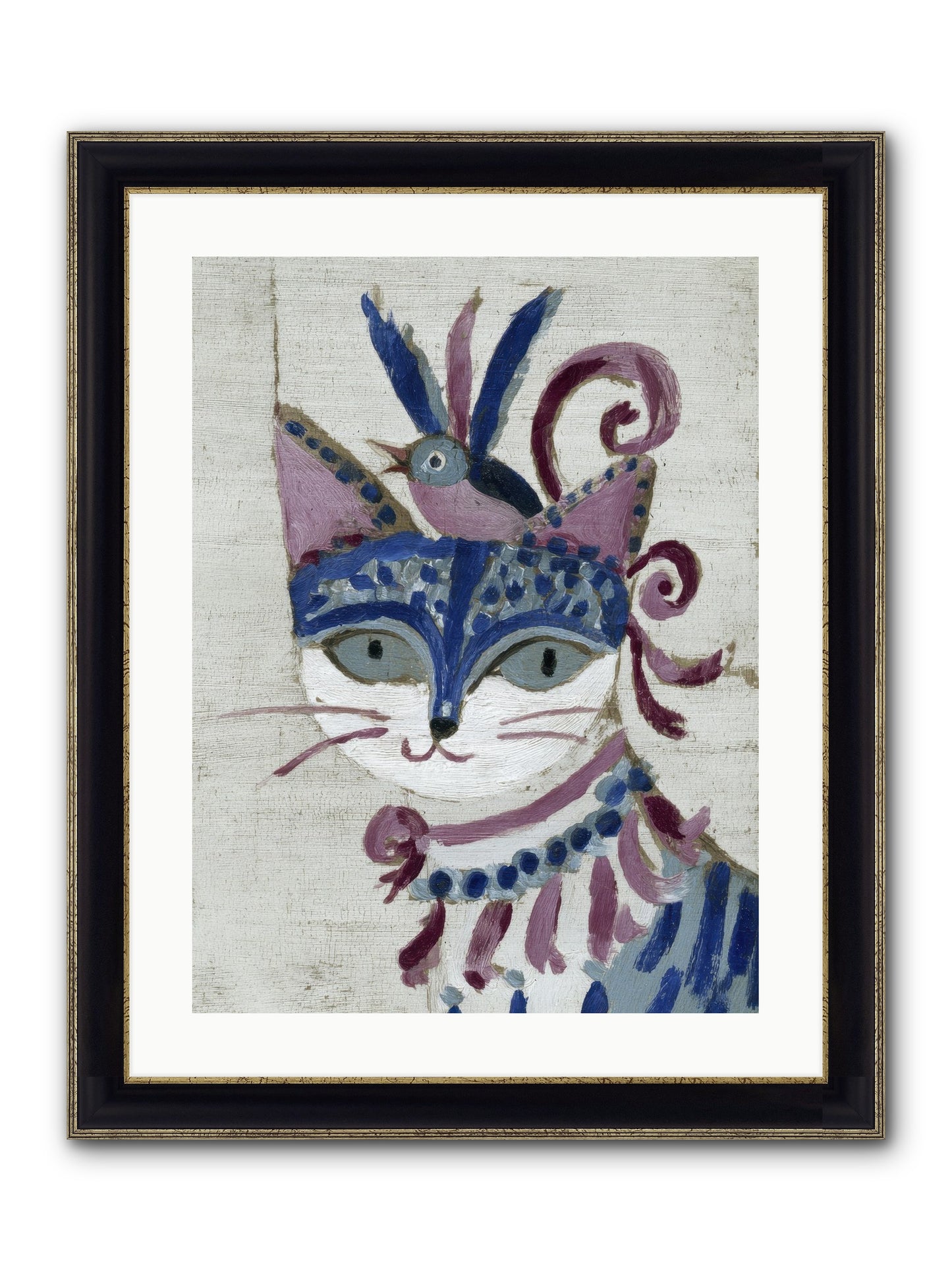 Bluebells Before Supper Framed Print - Black & Gold 18x24