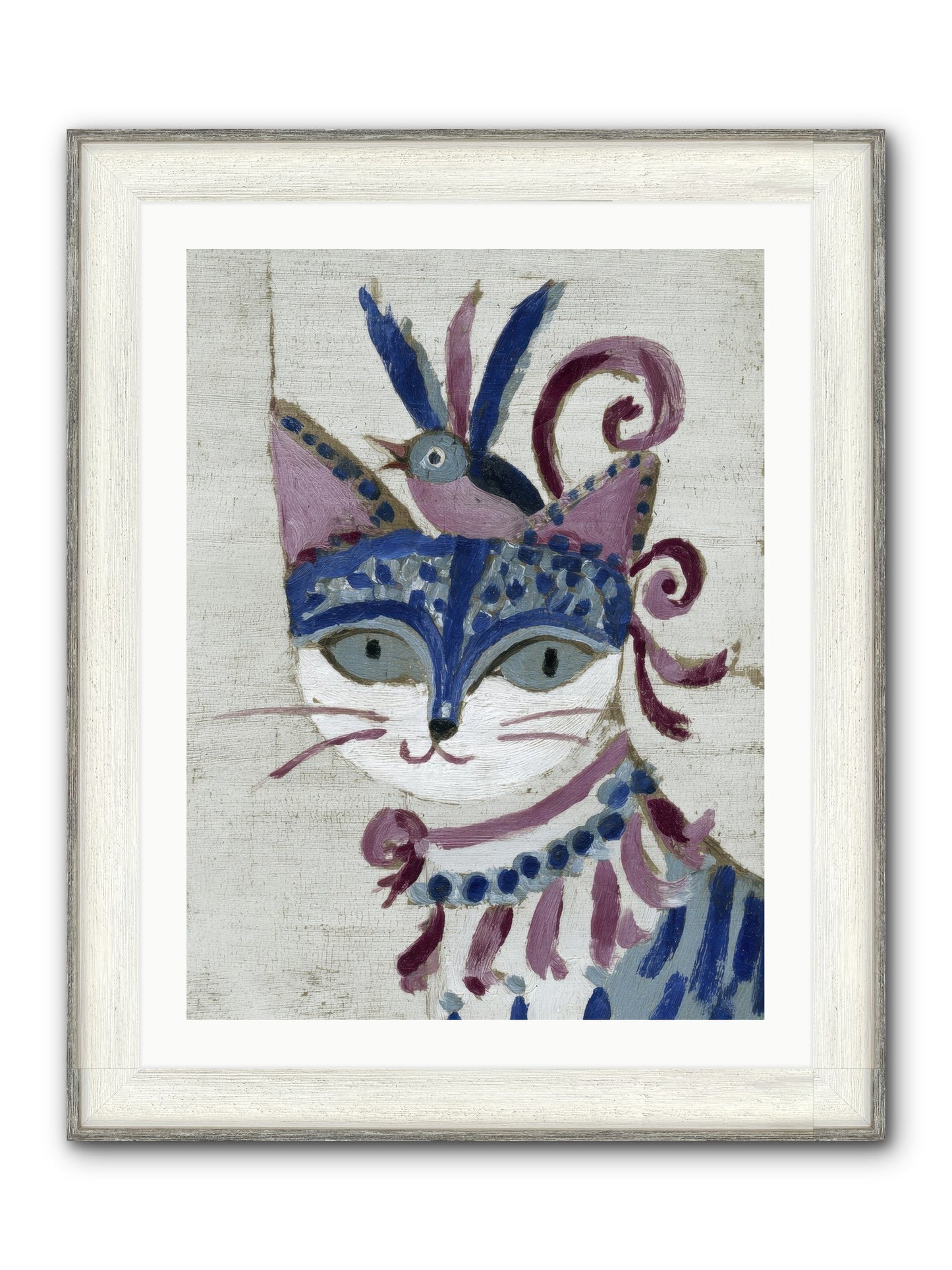 Bluebells Before Supper Framed Print - Driftwood White 24x32