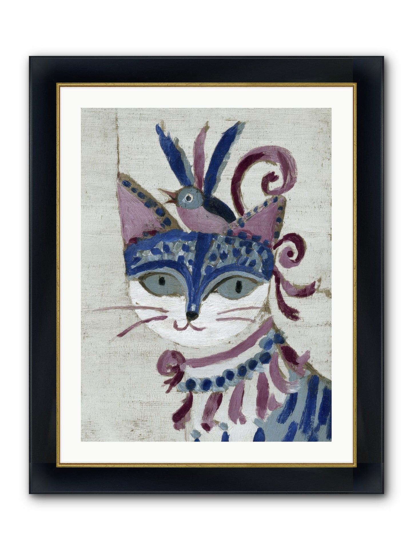 Bluebells Before Supper Framed Print - Wide Black w/Gold 24x32