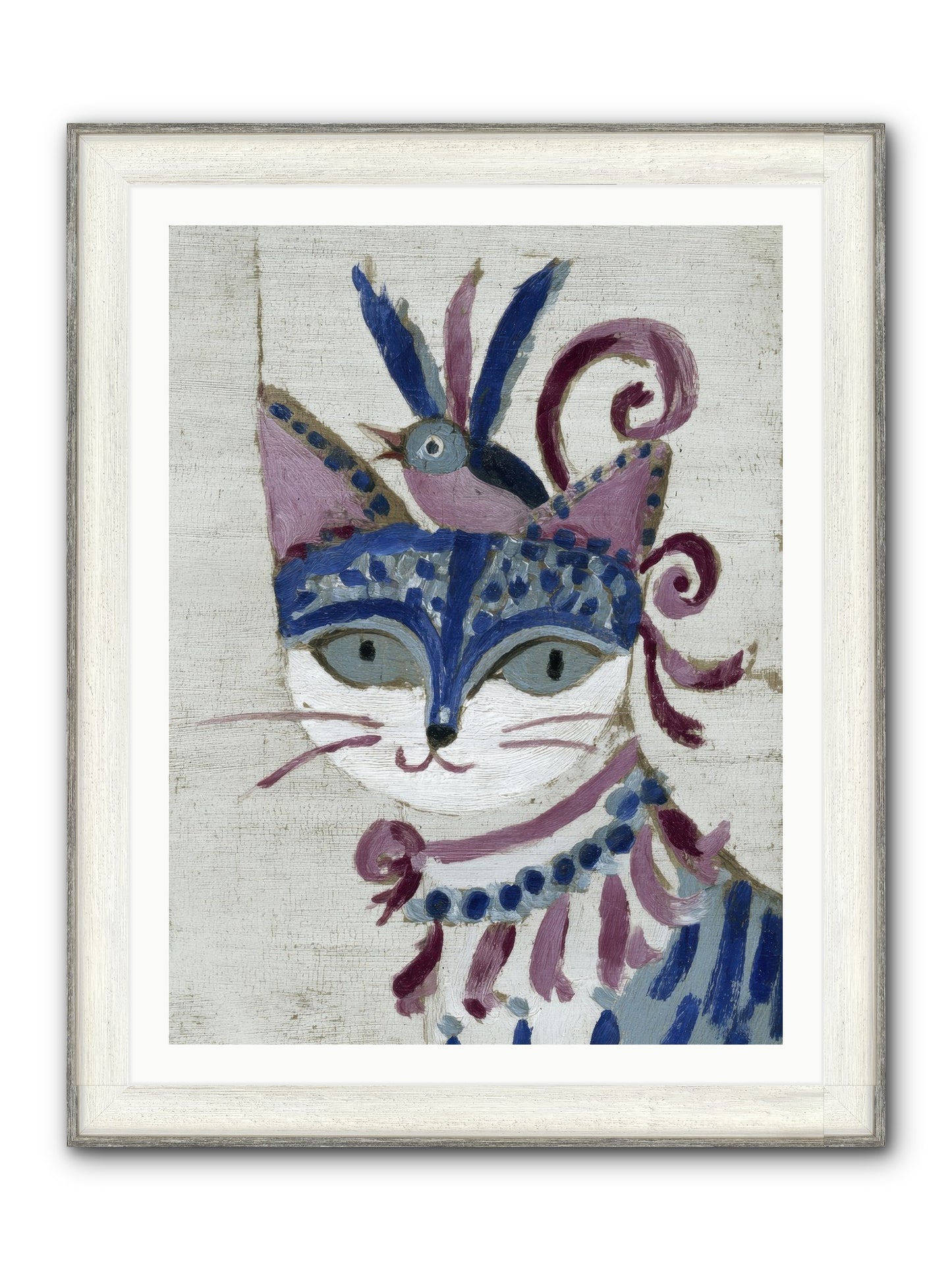 Bluebells Before Supper Framed Print - Driftwood White 30x40