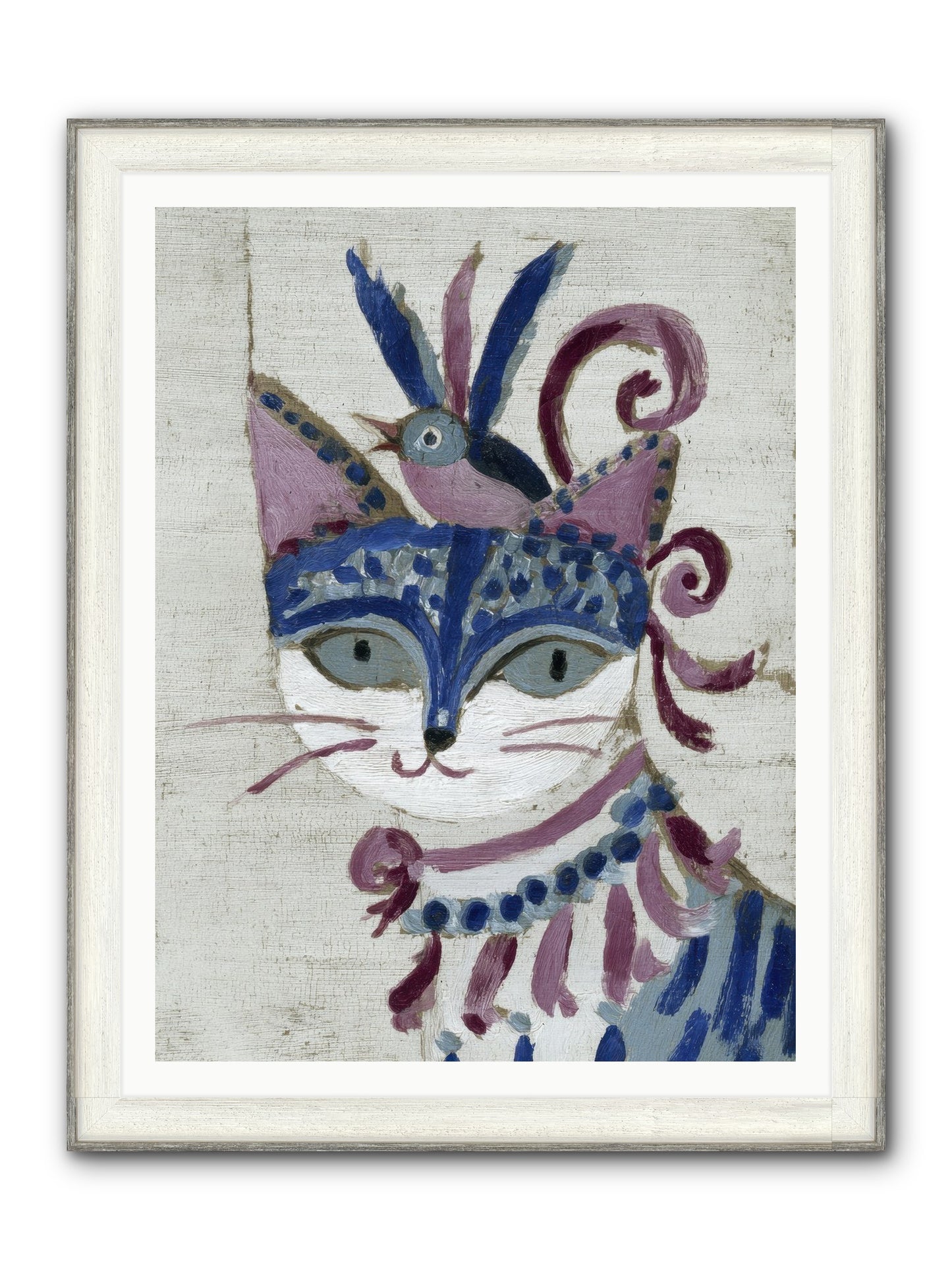 Bluebells Before Supper Framed Print - Driftwood White 36x48