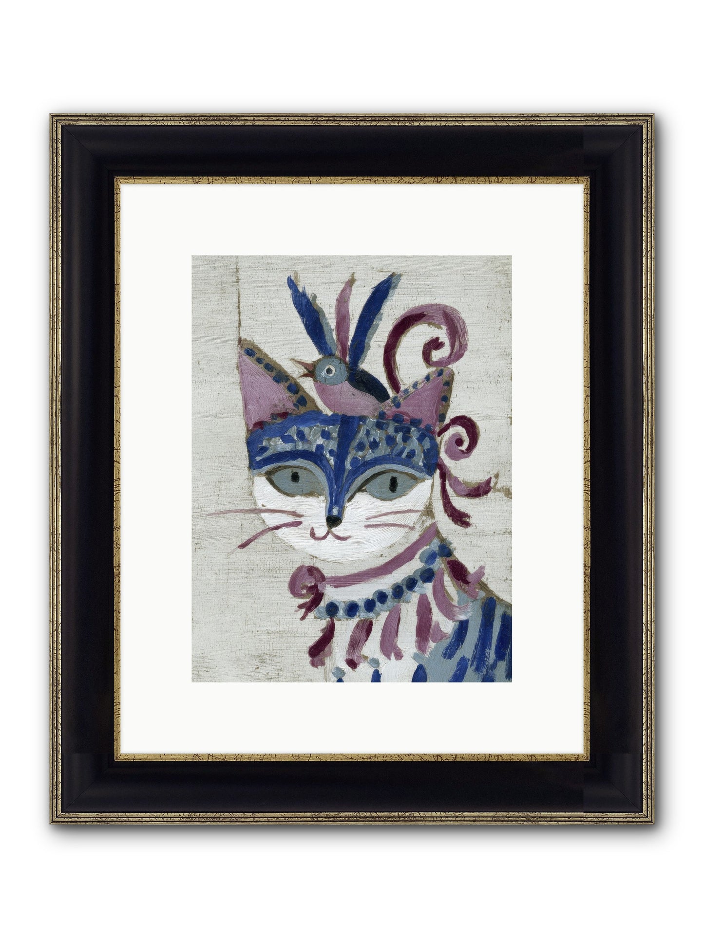 Bluebells Before Supper Framed Print - Black & Gold 9x12