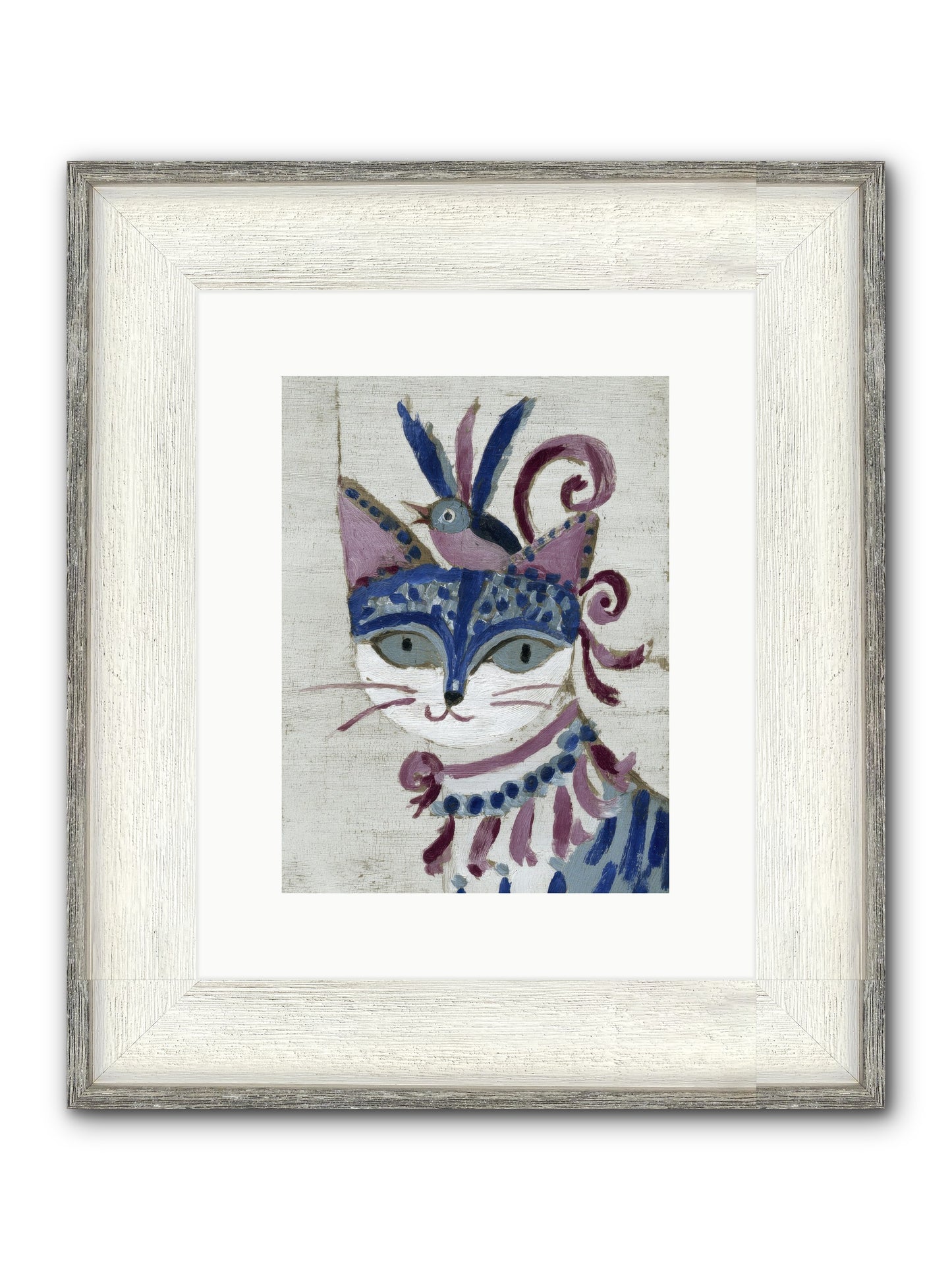 Bluebells Before Supper Framed Print - Driftwood White 9x12