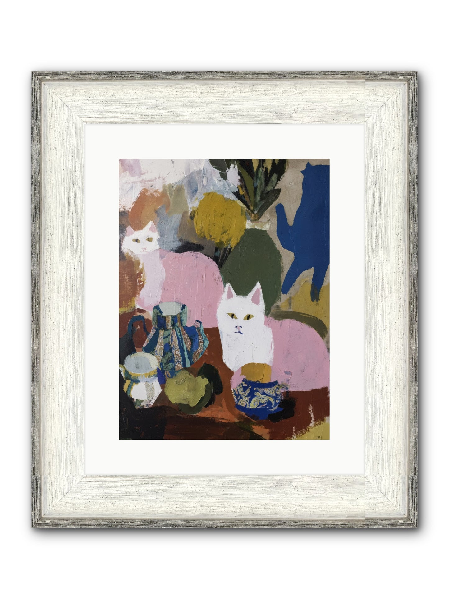 Blurred Lines Framed Print - Driftwood White 12x16