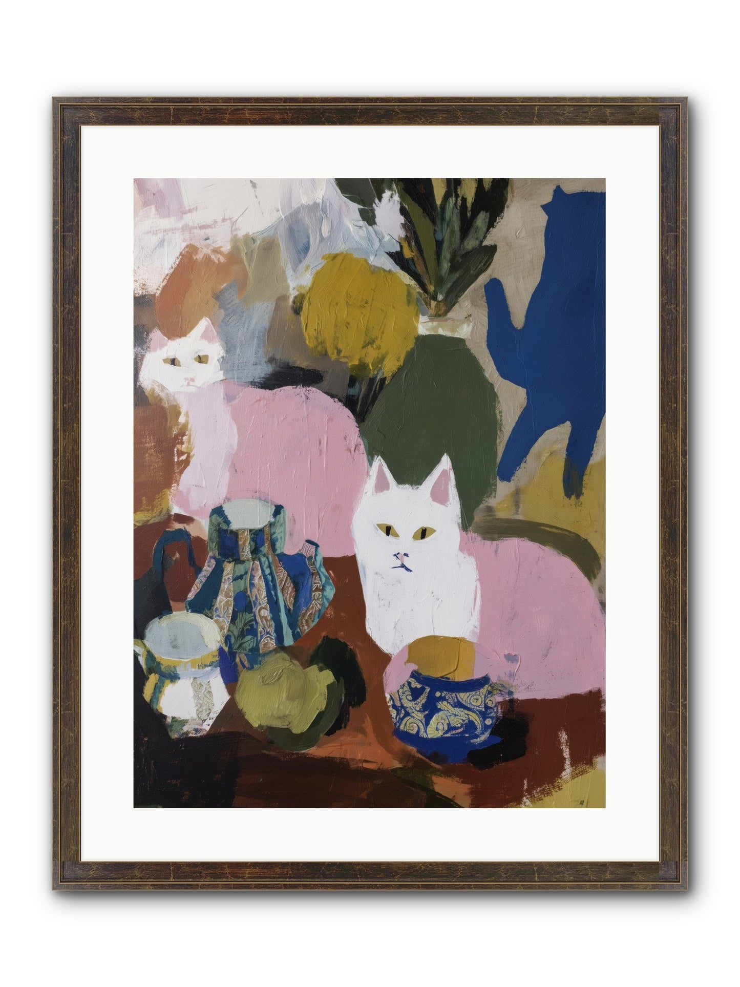 Blurred Lines Framed Print - Slimwoods Black/Gold 18x24