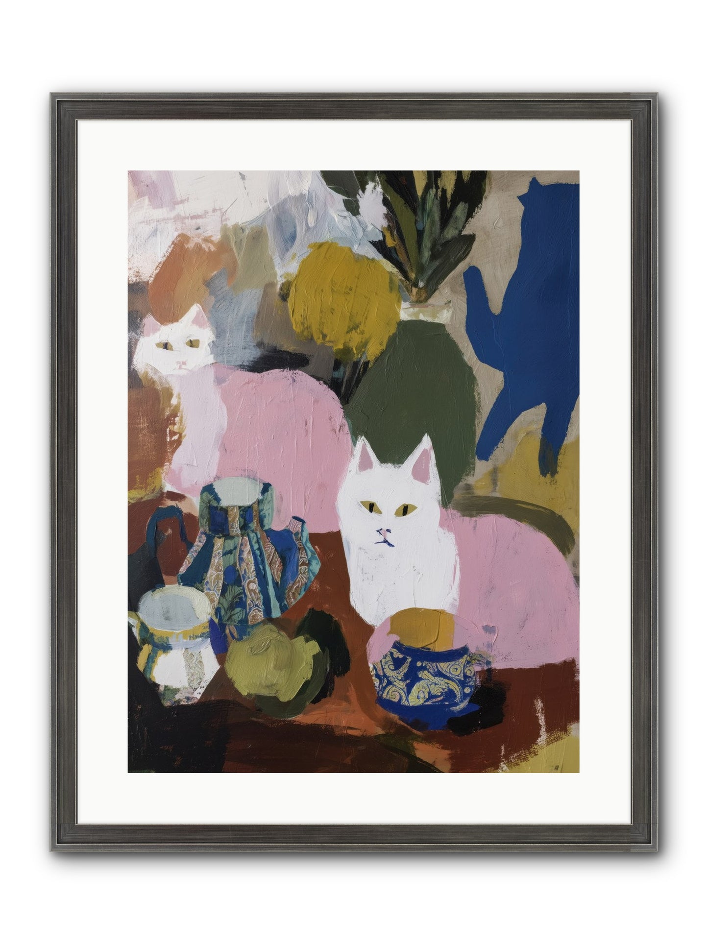 Blurred Lines Framed Print - Slimwoods Black/Silver 18x24