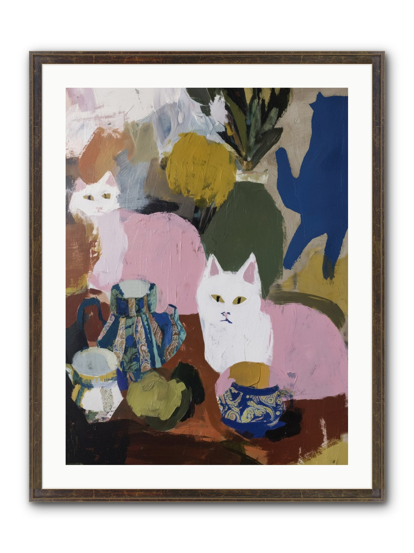 Blurred Lines Framed Print - Slimwoods Black/Gold 24x32