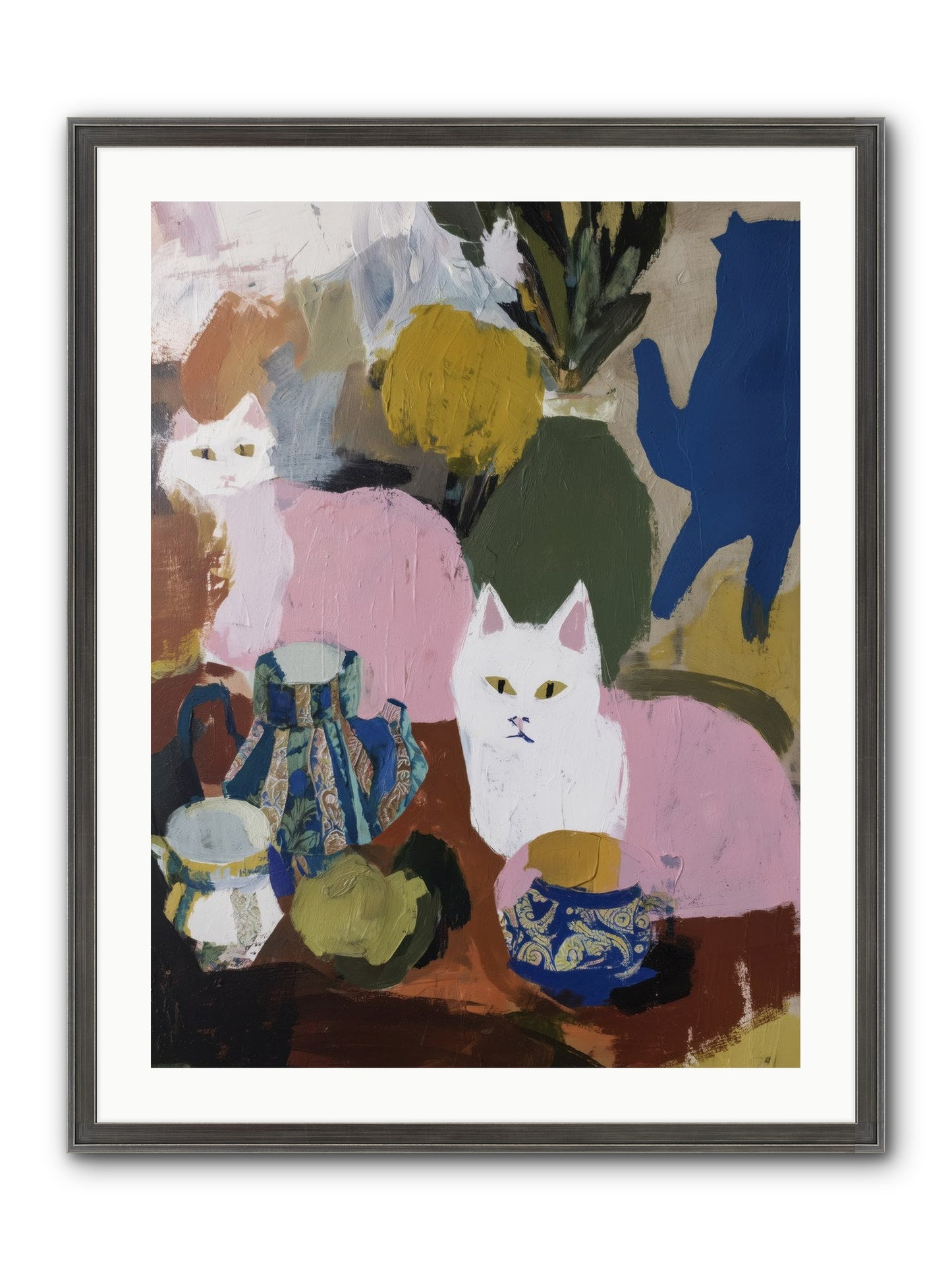 Blurred Lines Framed Print - Slimwoods Black/Silver 24x32