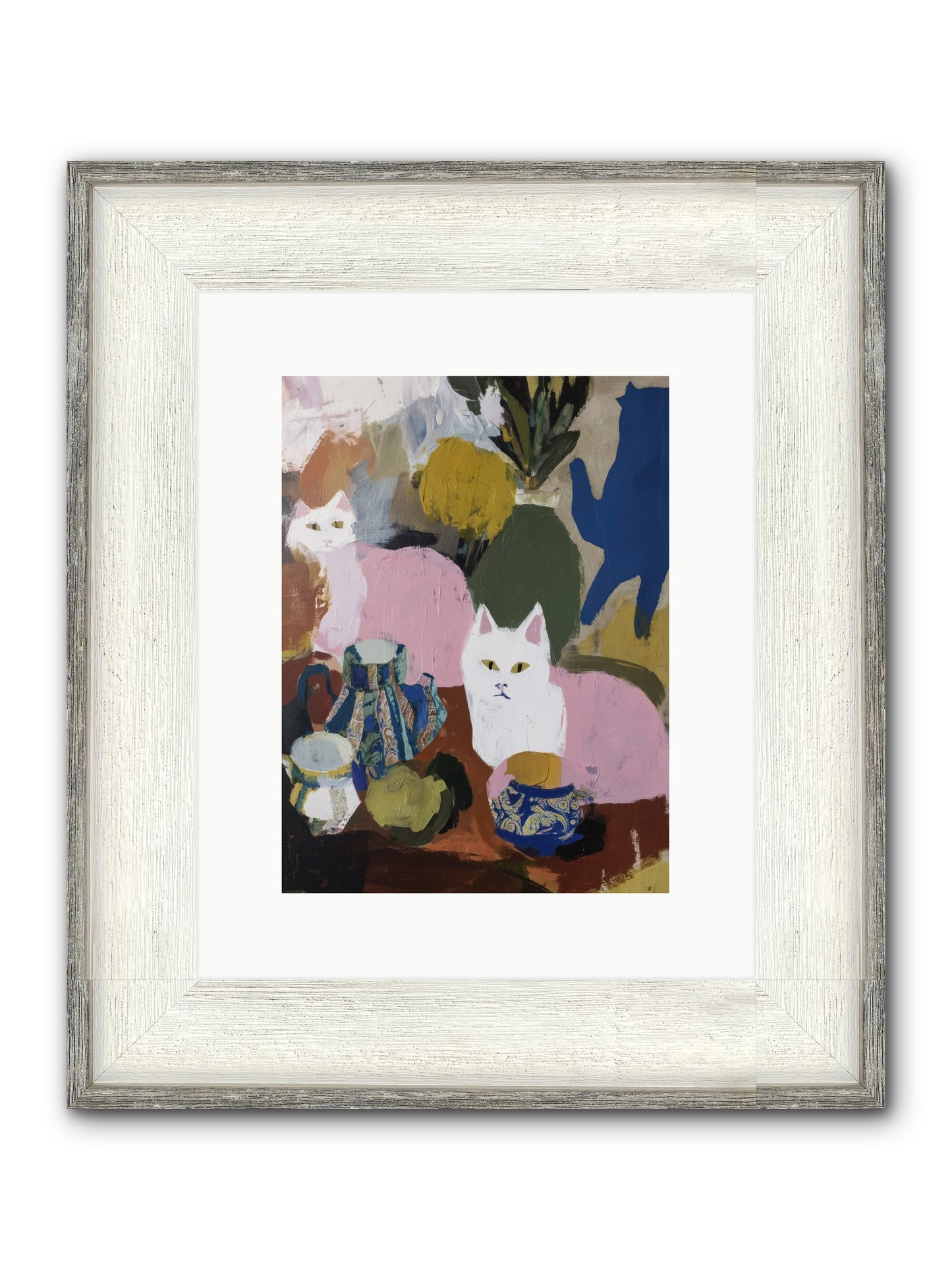 Blurred Lines Framed Print - Driftwood White 9x12