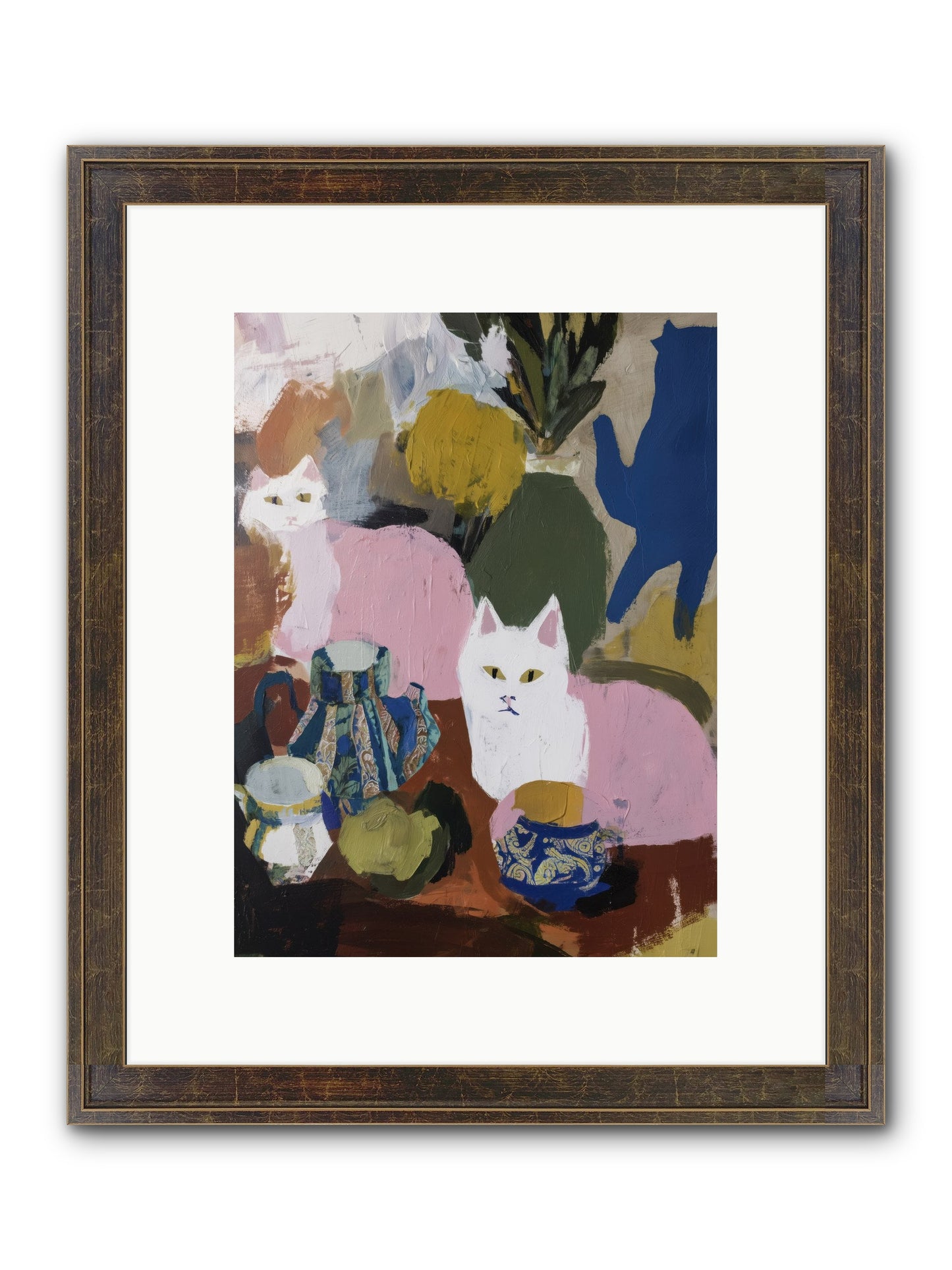 Blurred Lines Framed Print - Slimwoods Black/Gold 9x12
