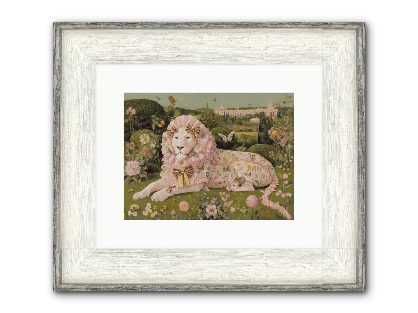 Blush Fold No.1 Framed Print - Driftwood White 12x9
