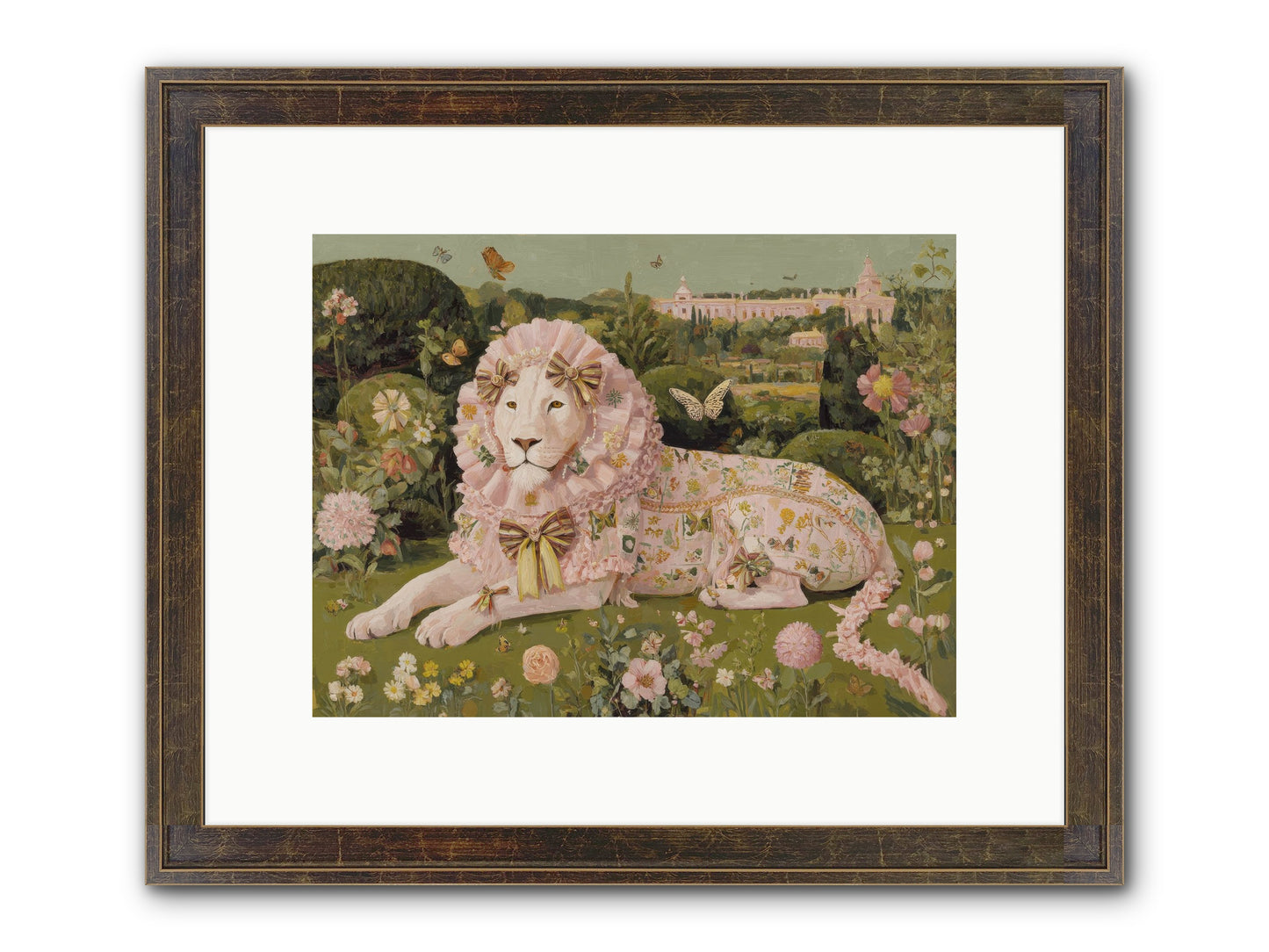 Blush Fold No.1 Framed Print - Slimwoods Black/Gold 12x9
