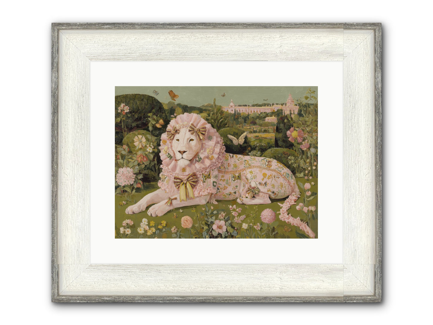 Blush Fold No.1 Framed Print - Driftwood White 16x12