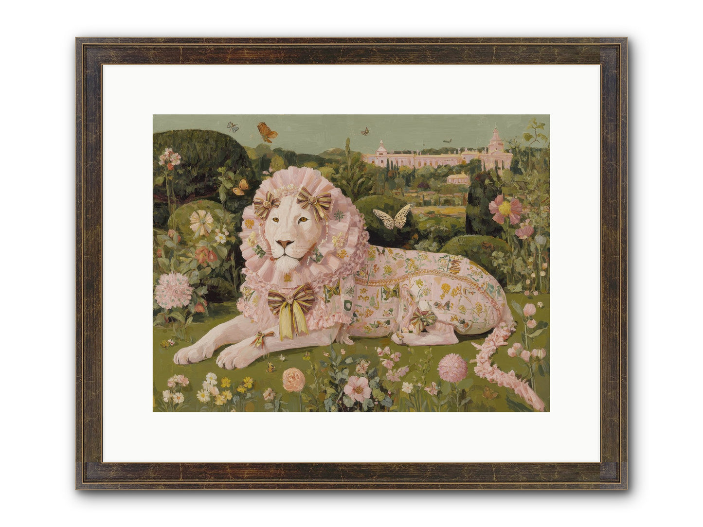 Blush Fold No.1 Framed Print - Slimwoods Black/Gold 16x12