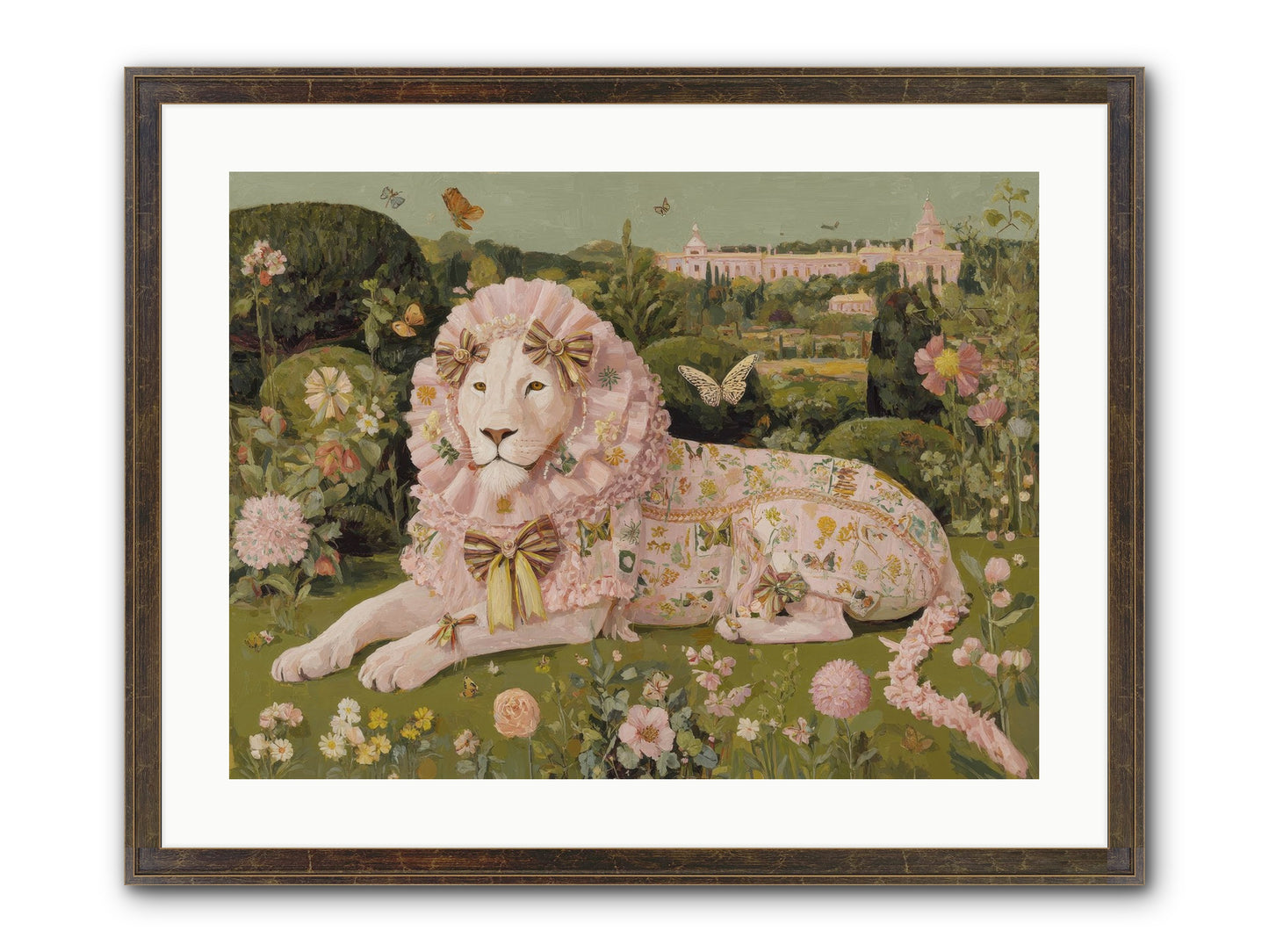 Blush Fold No.1 Framed Print - Slimwoods Black/Gold 24x18