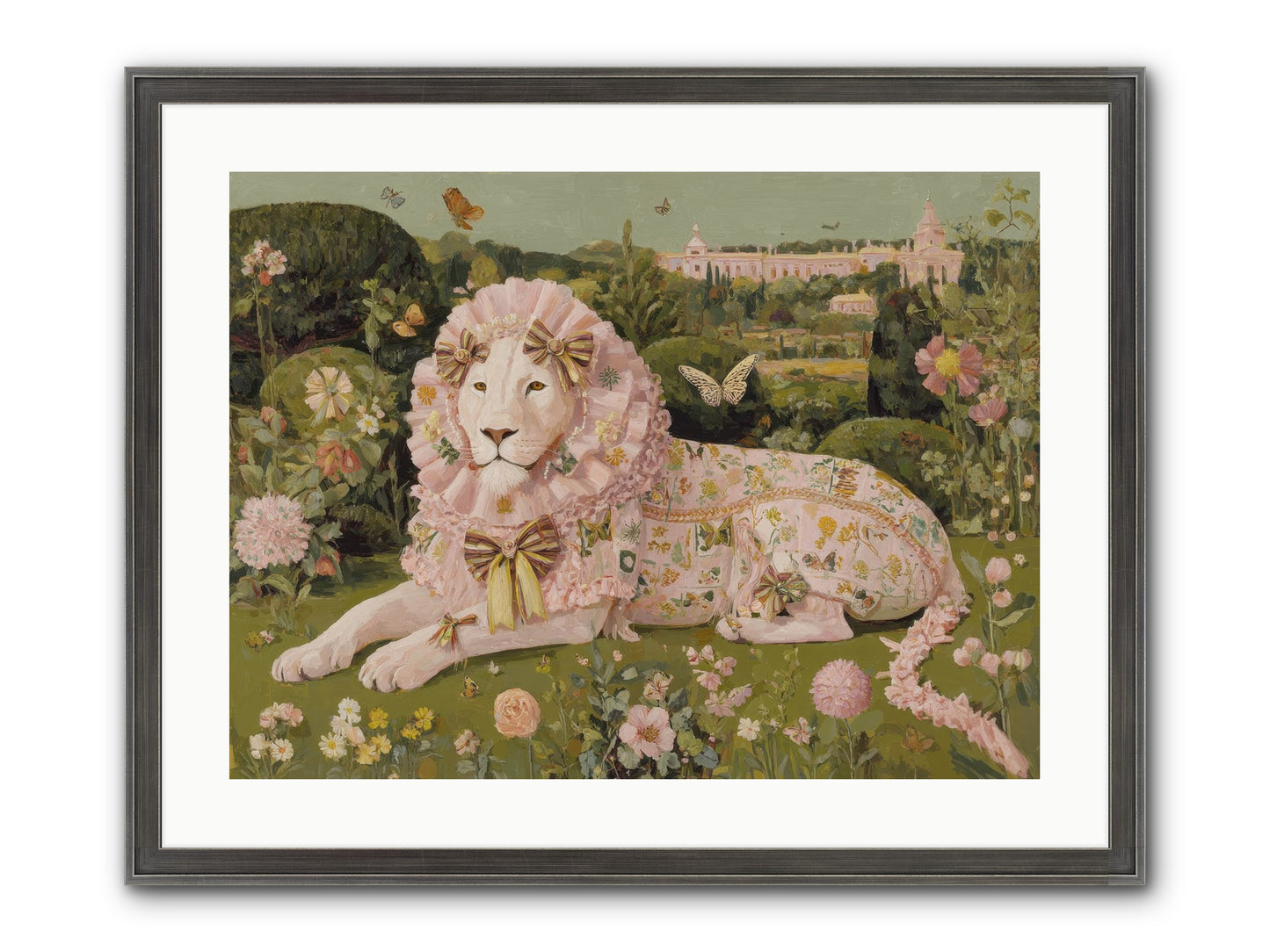 Blush Fold No.1 Framed Print - Slimwoods Black/Silver 24x18
