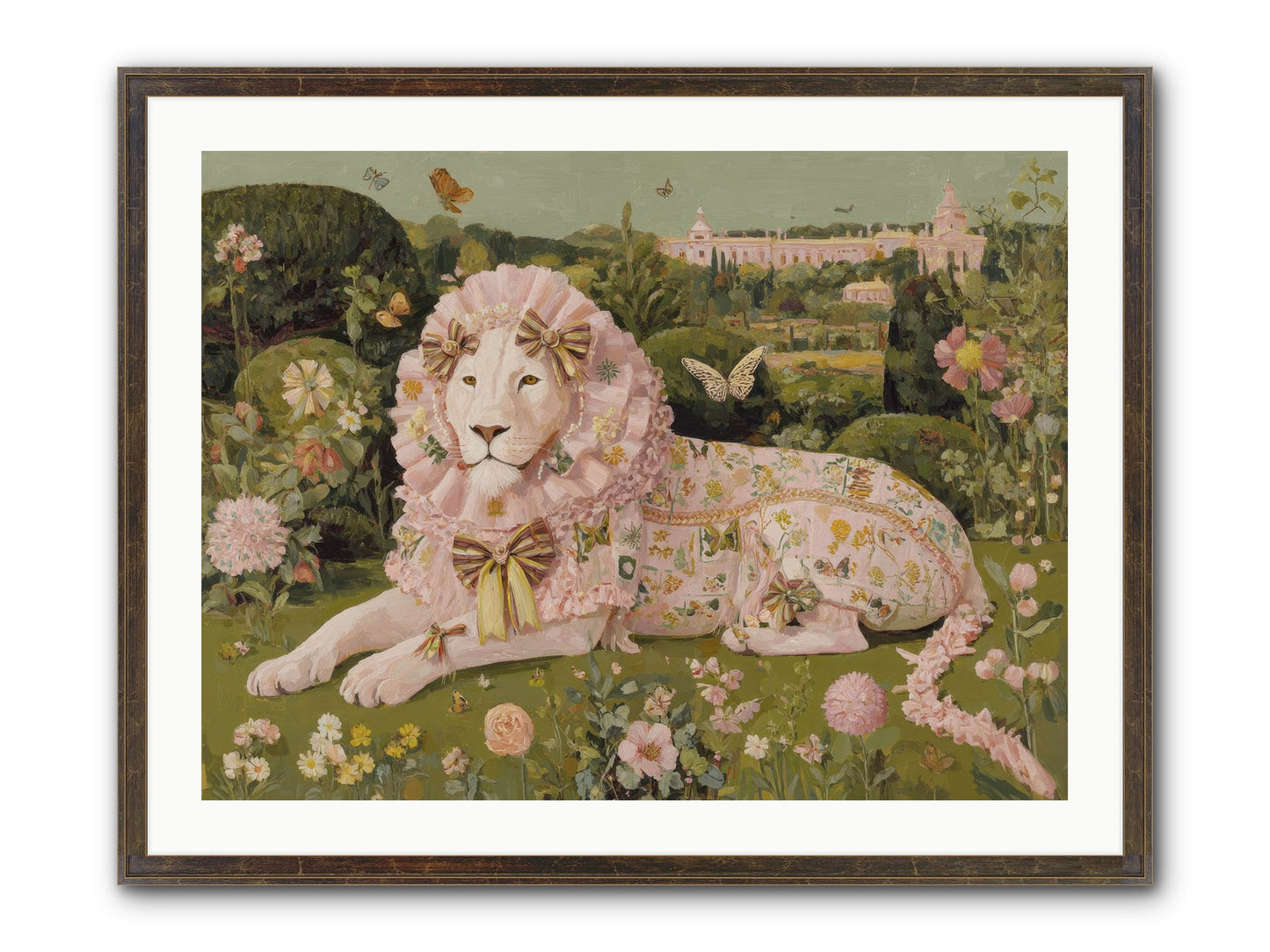 Blush Fold No.1 Framed Print - Slimwoods Black/Gold 32x24