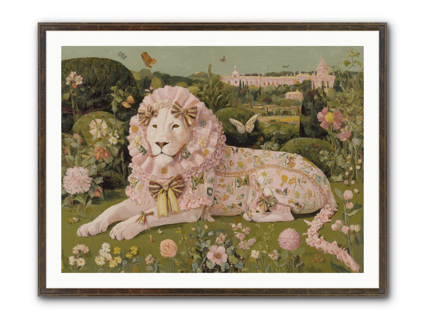 Blush Fold No.1 Framed Print - Slimwoods Black/Gold 40x30