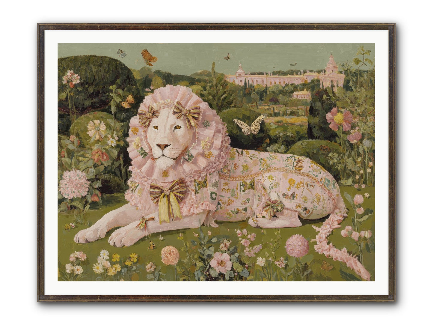 Blush Fold No.1 Framed Print - Slimwoods Black/Gold 48x36
