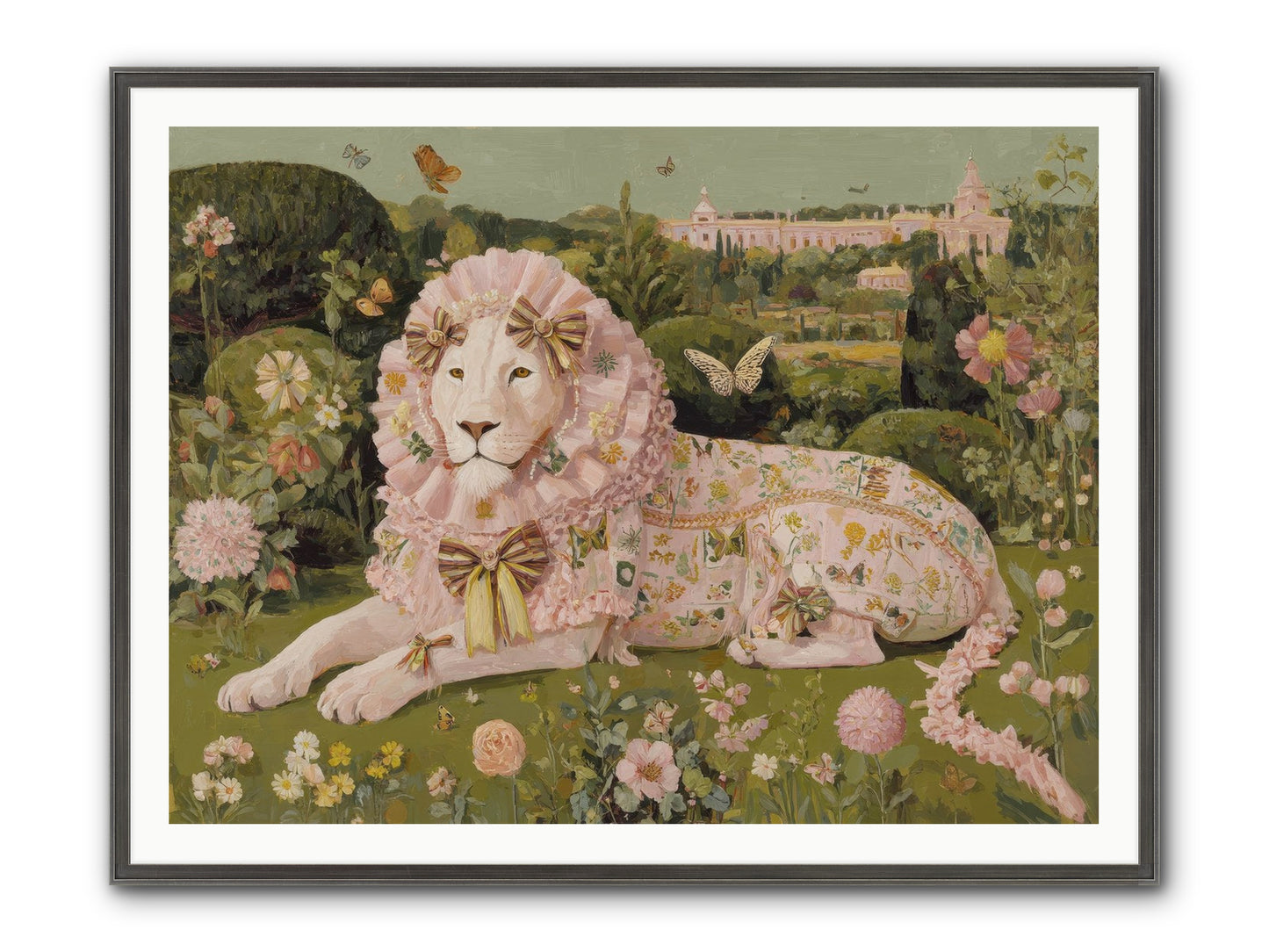 Blush Fold No.1 Framed Print - Slimwoods Black/Silver 48x36