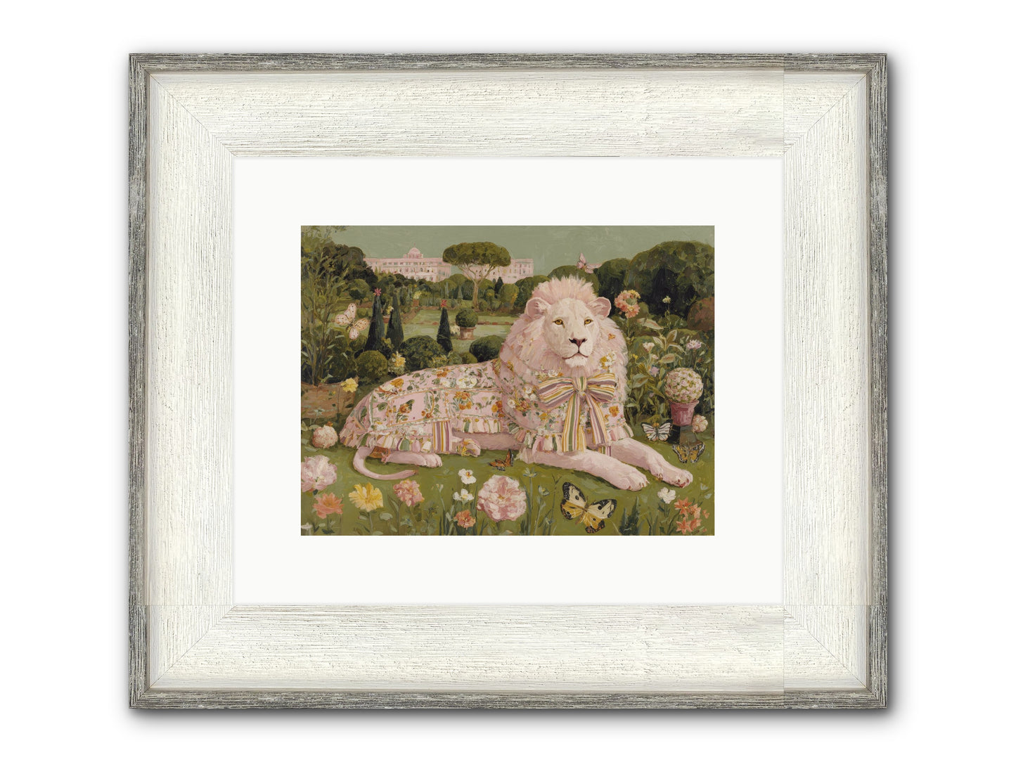 Blush Fold No.2 Framed Print - Driftwood White 12x9