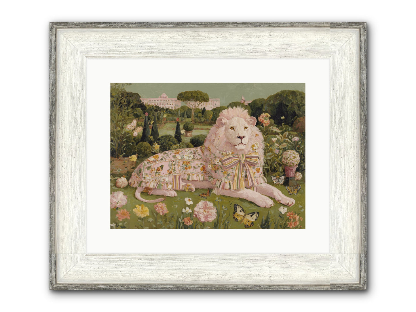 Blush Fold No.2 Framed Print - Driftwood White 16x12