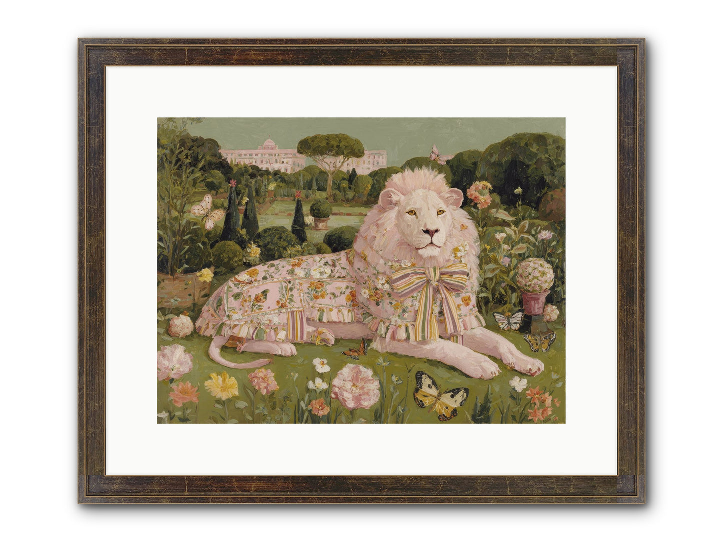 Blush Fold No.2 Framed Print - Slimwoods Black/Gold 16x12