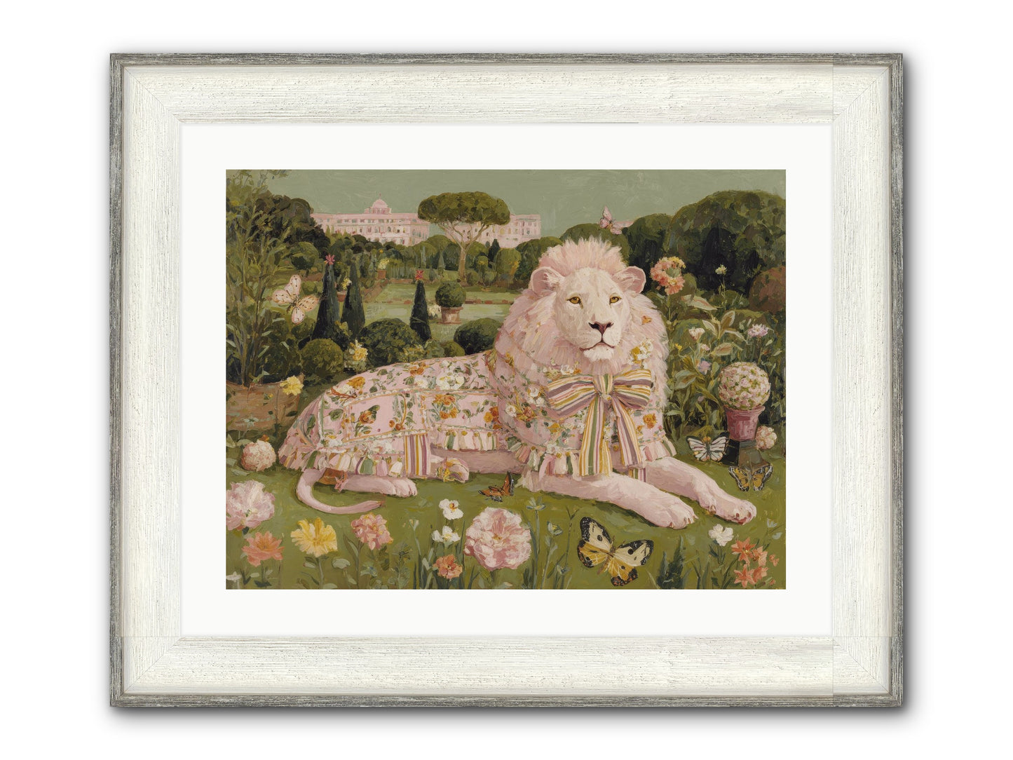 Blush Fold No.2 Framed Print - Driftwood White 24x18