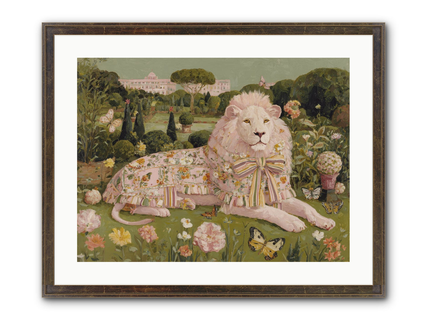 Blush Fold No.2 Framed Print - Slimwoods Black/Gold 24x18