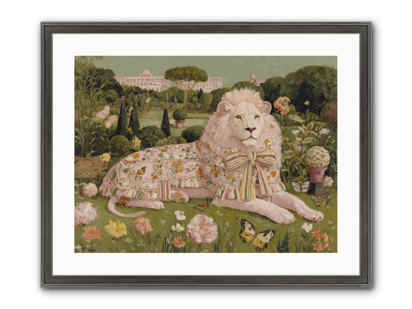 Blush Fold No.2 Framed Print - Slimwoods Black/Silver 24x18