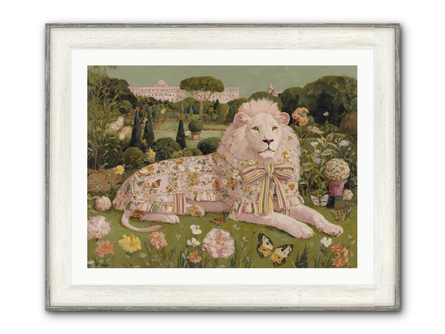 Blush Fold No.2 Framed Print - Driftwood White 32x24