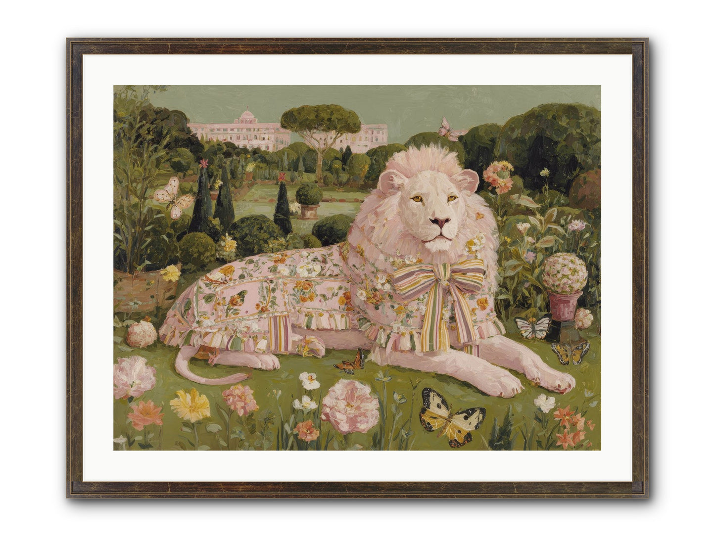 Blush Fold No.2 Framed Print - Slimwoods Black/Gold 32x24
