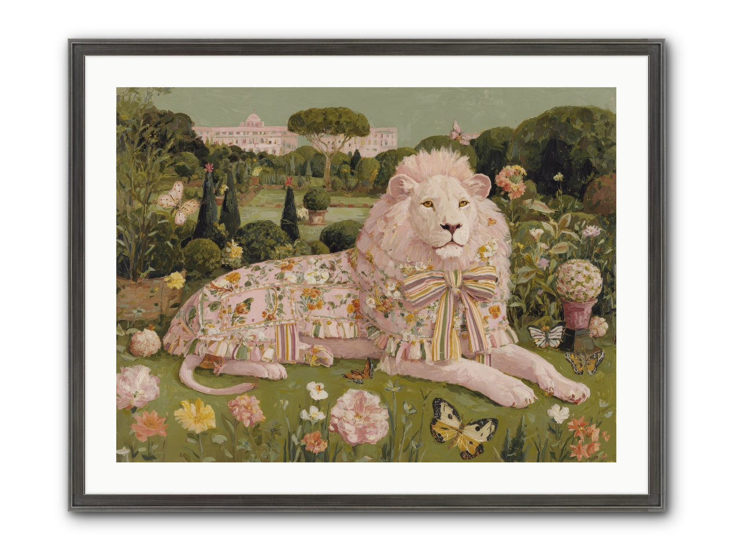 Blush Fold No.2 Framed Print - Slimwoods Black/Silver 32x24