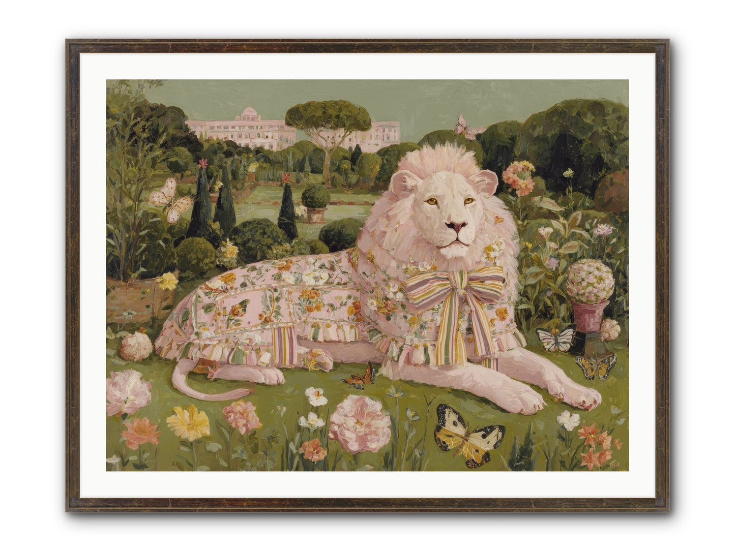 Blush Fold No.2 Framed Print - Slimwoods Black/Gold 40x30