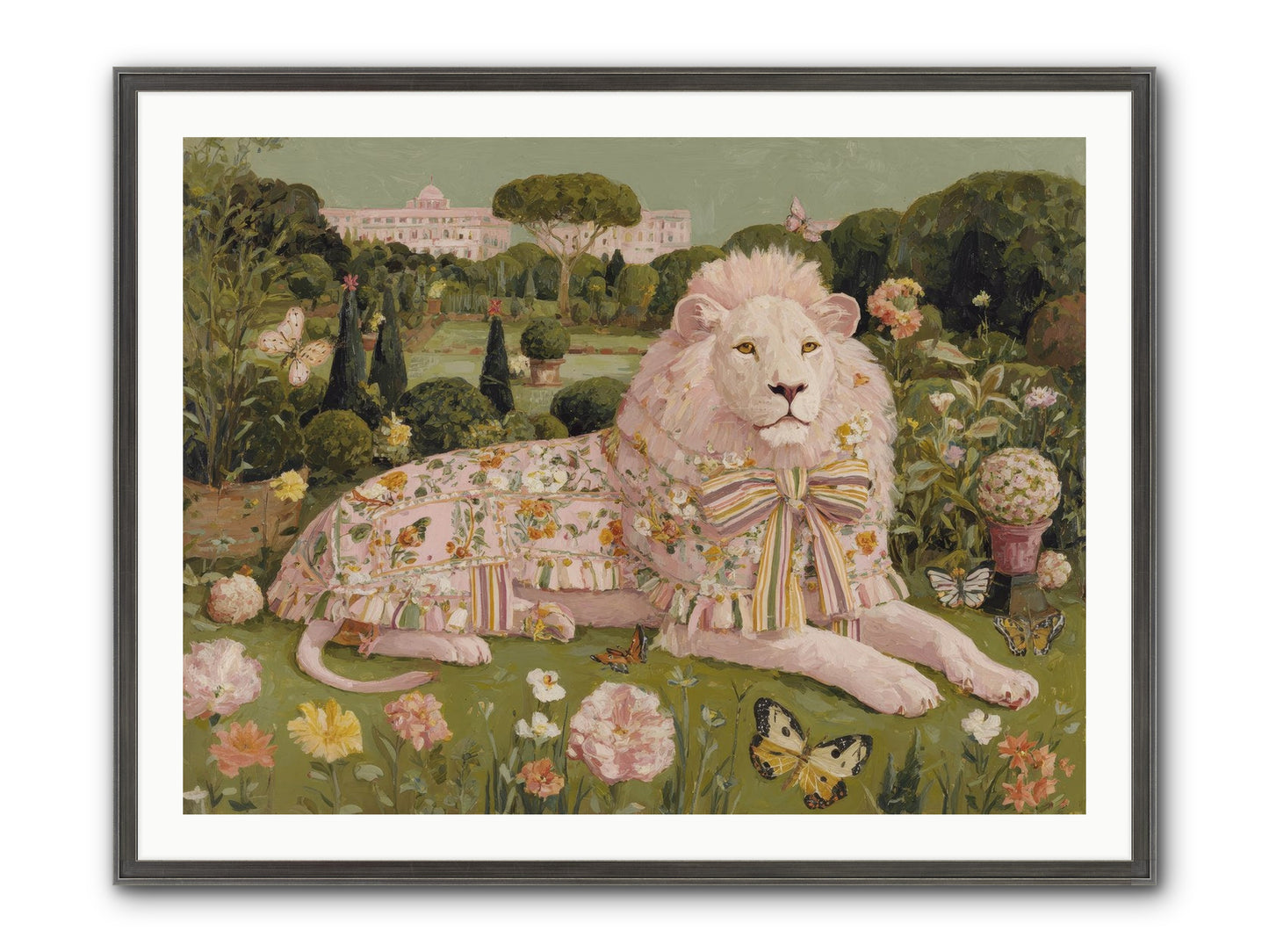 Blush Fold No.2 Framed Print - Slimwoods Black/Silver 40x30