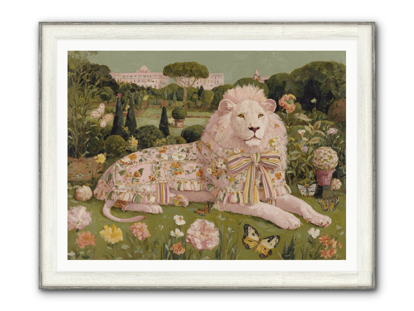 Blush Fold No.2 Framed Print - Driftwood White 48x36