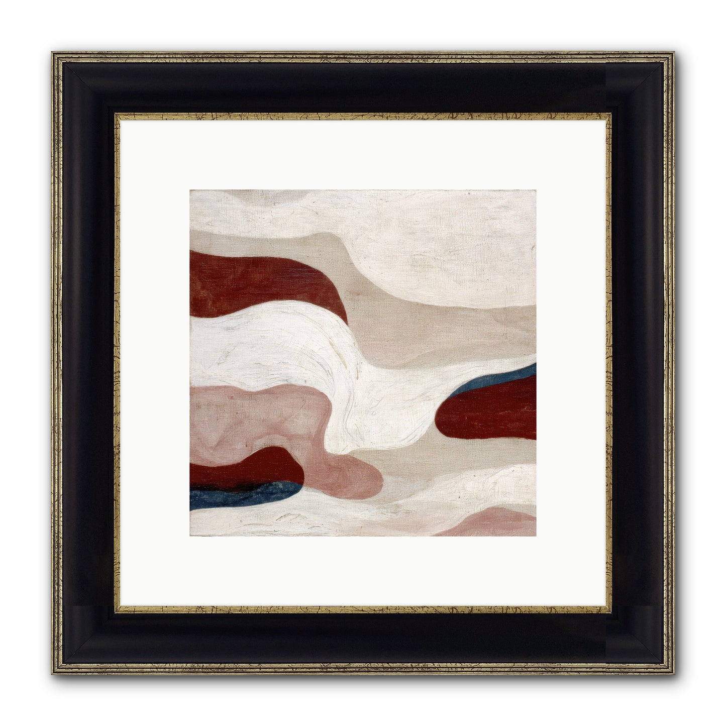Blush Haven Framed Print - Black & Gold 10x10