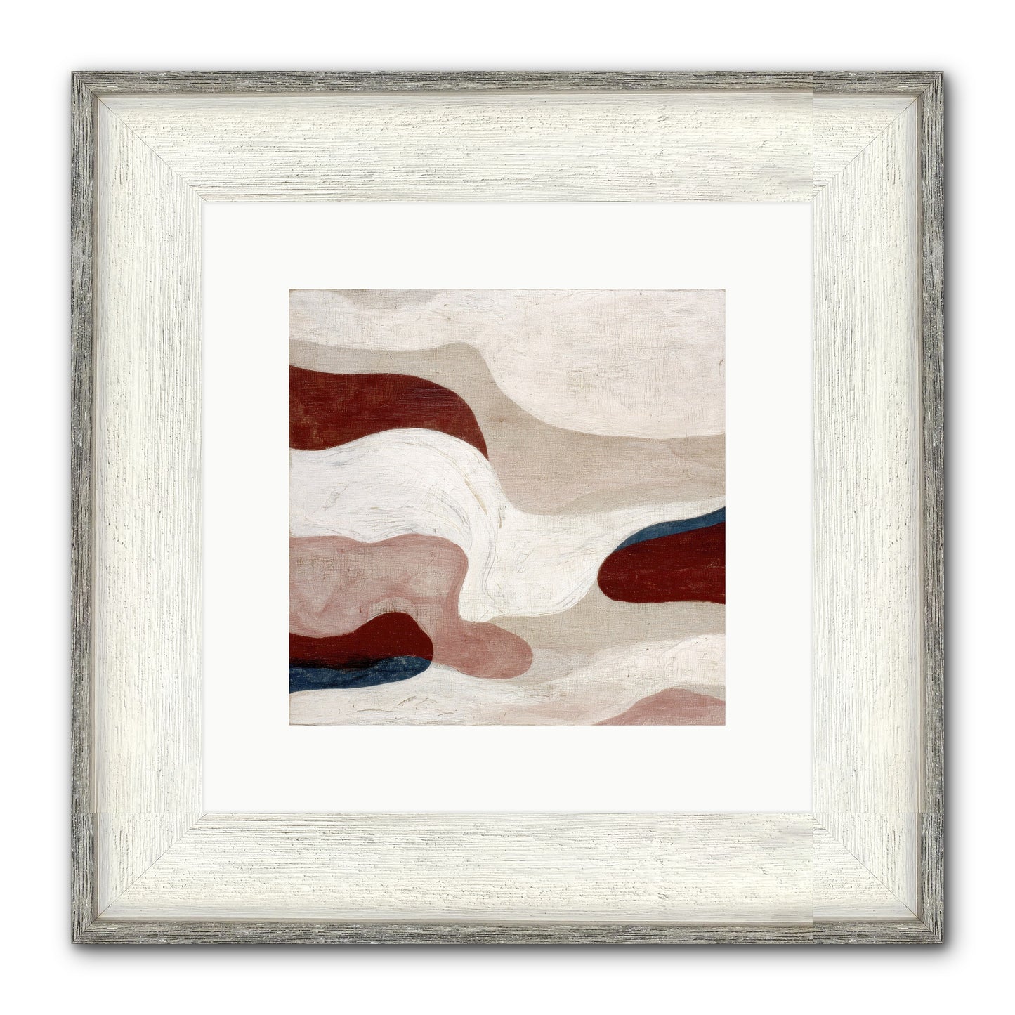 Blush Haven Framed Print - Driftwood White 10x10