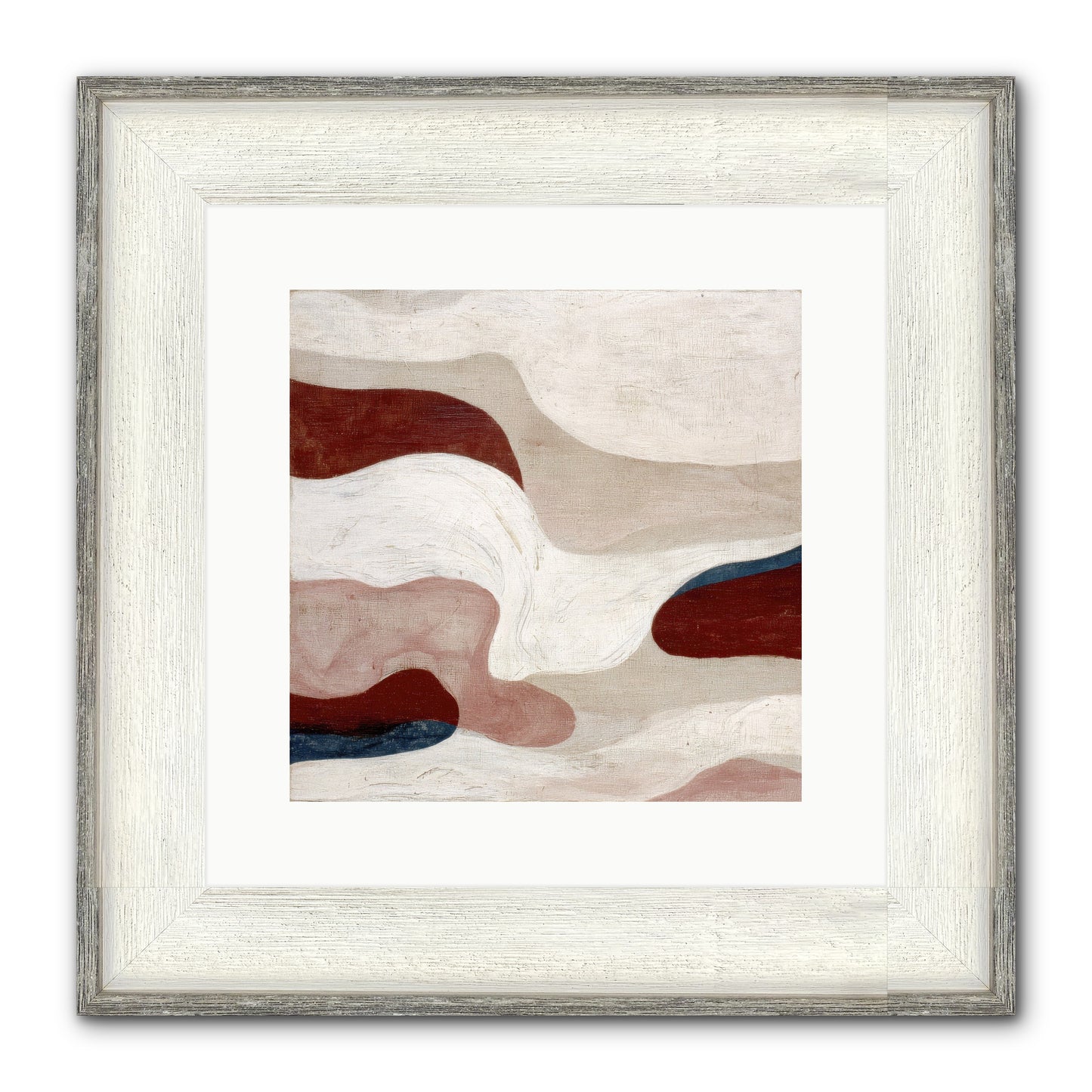 Blush Haven Framed Print - Driftwood White 12x12