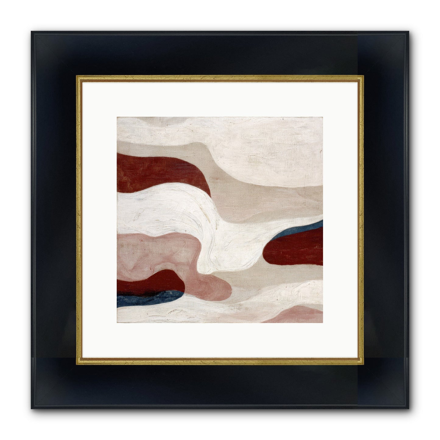 Blush Haven Framed Print - Wide Black w/Gold 12x12