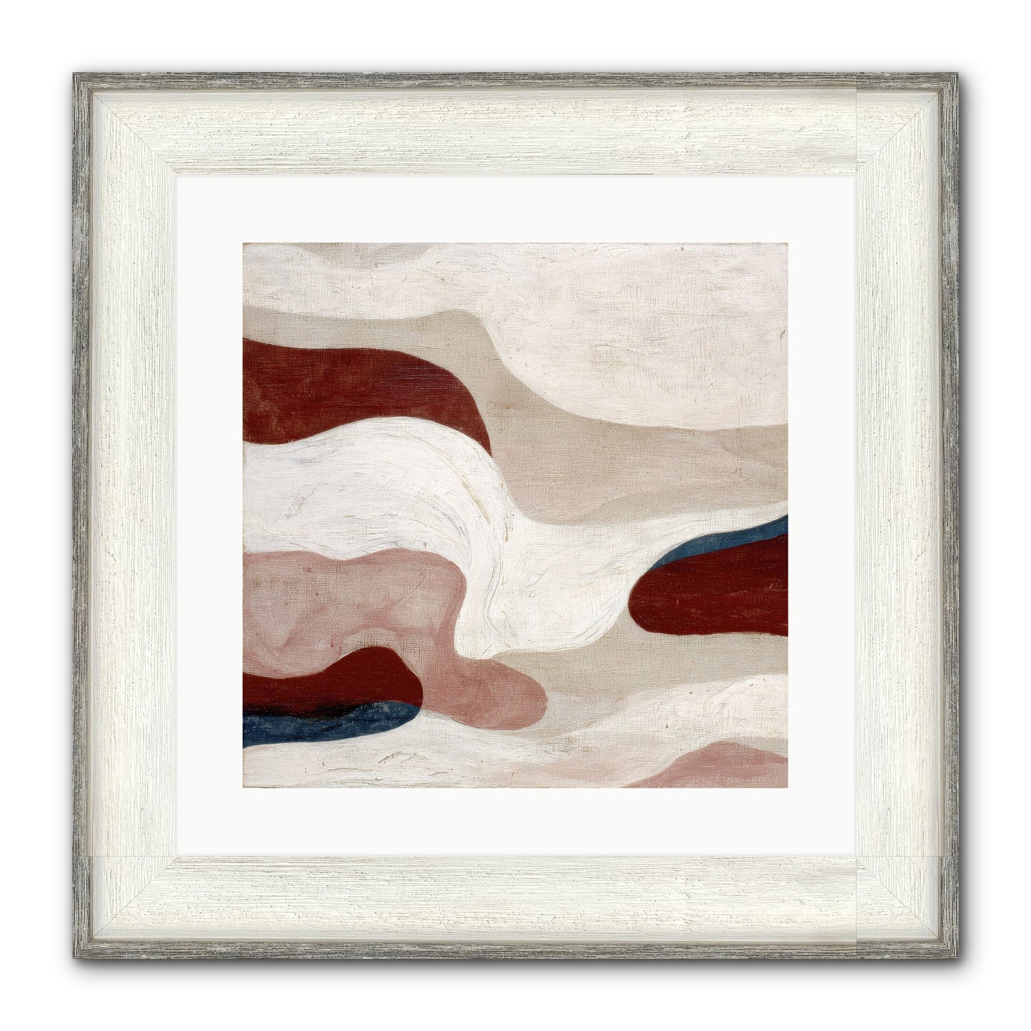 Blush Haven Framed Print - Driftwood White 16x16