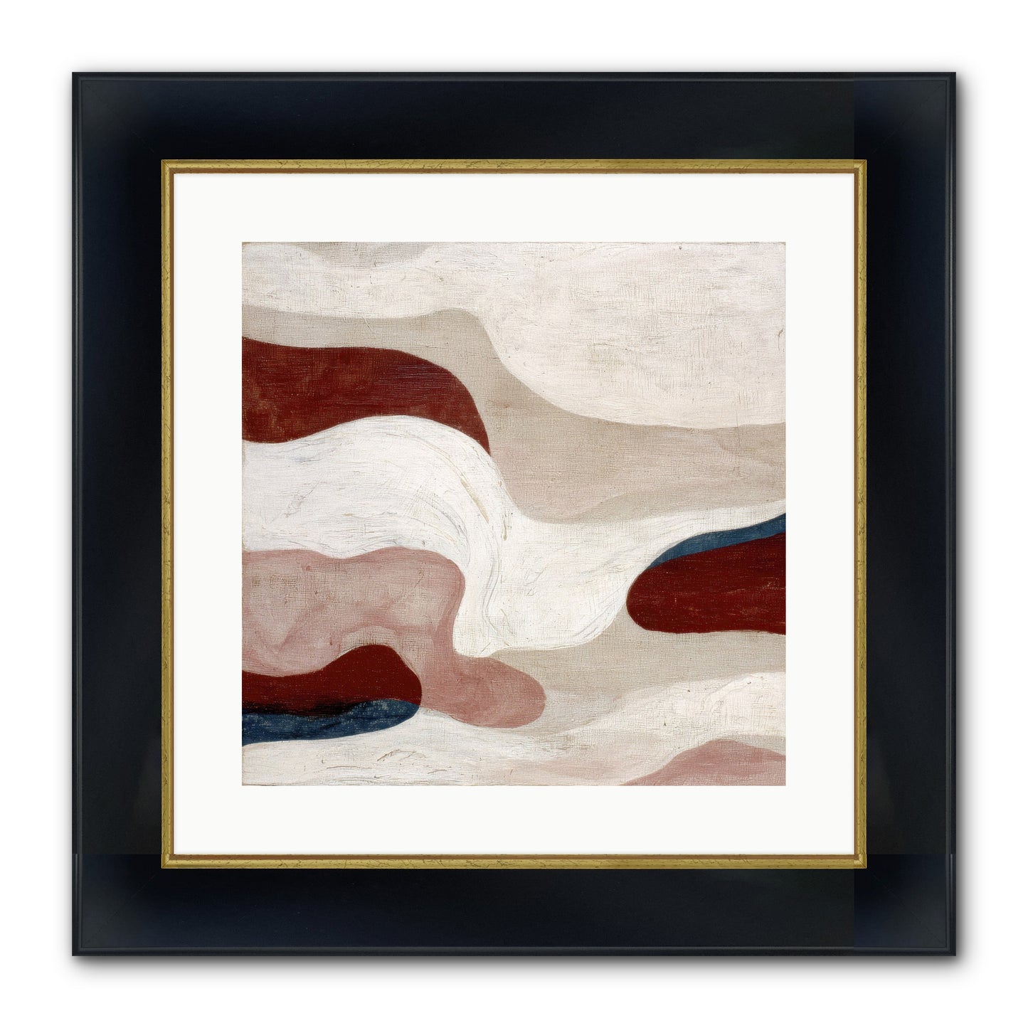 Blush Haven Framed Print - Wide Black w/Gold 16x16