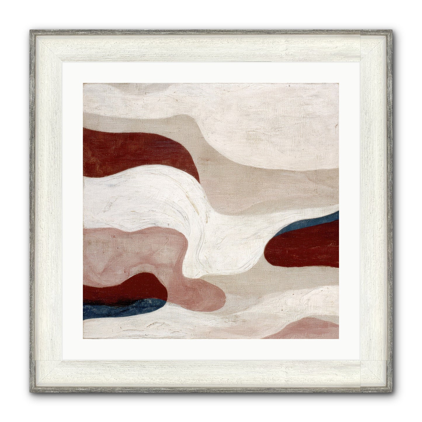 Blush Haven Framed Print - Driftwood White 24x24