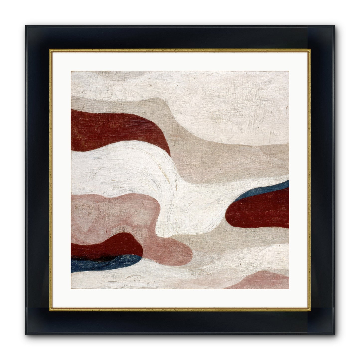 Blush Haven Framed Print - Wide Black w/Gold 24x24