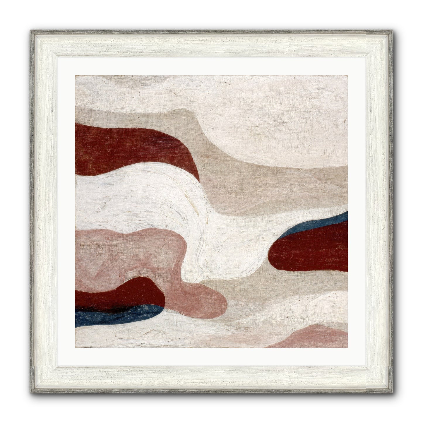 Blush Haven Framed Print - Driftwood White 30x30