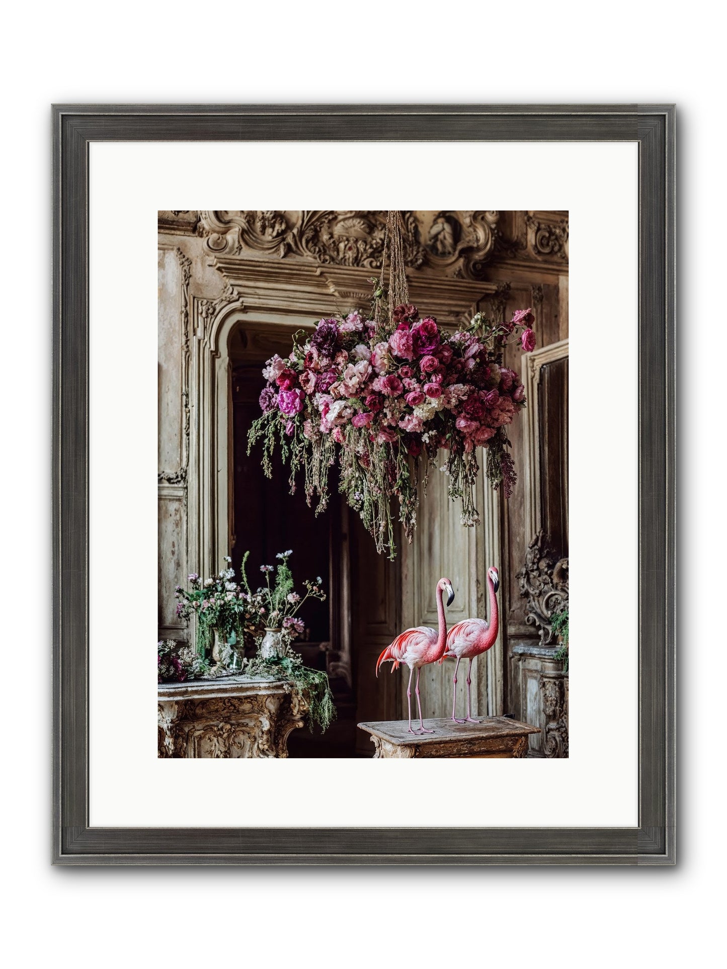 Blush Hour Sentinels Framed Print - Slimwoods Black/Silver 12x16
