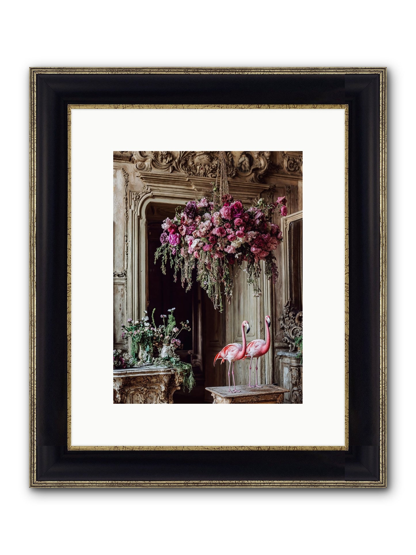 Blush Hour Sentinels Framed Print - Black & Gold 9x12