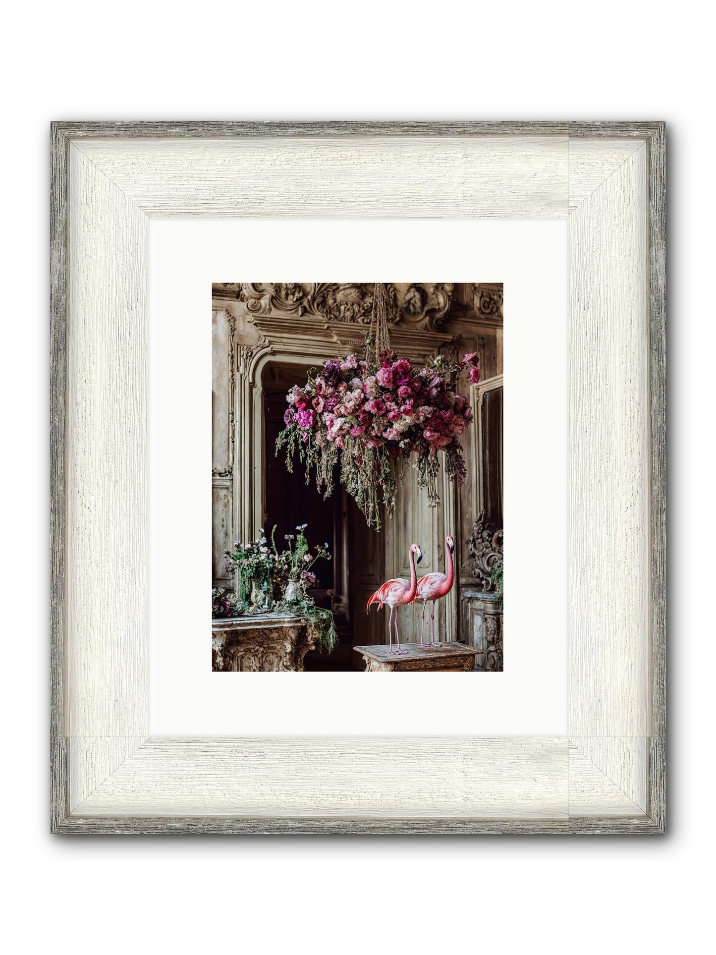 Blush Hour Sentinels Framed Print - Driftwood White 9x12